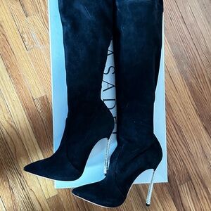 Casadei Black Heeled Boots